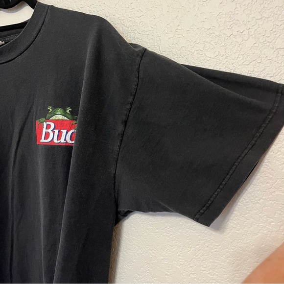 BUD Budweiser Frog Your Pad or Mine Vintage Black T-Shirt for Men Size XL - Picture 5 of 12